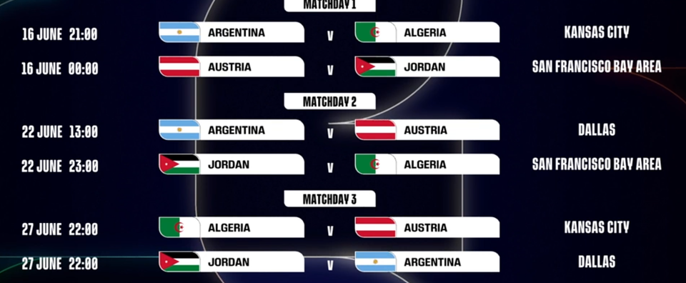 WM steht! Dann spielt Österreich gegen Messi und Co.