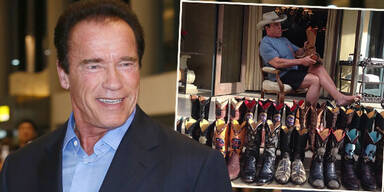 Arnold Schwarzenegger zeigt seine Boots