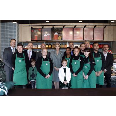Charlene bei Starbucks-Eröffnung in Monaco