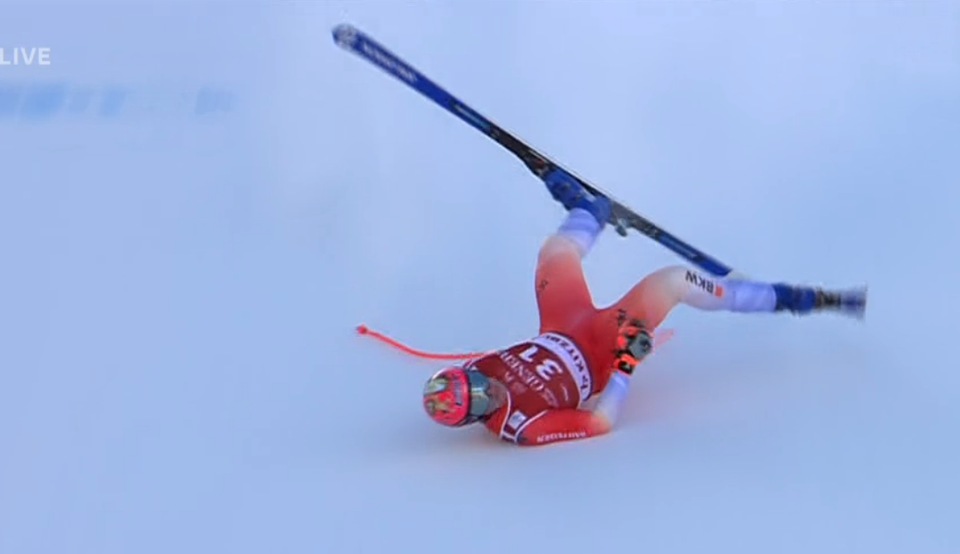 Horrorsturz auf der Streif: Schweiz-Star böse abgeworfen