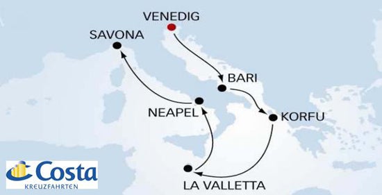Minikreuzfahrt rund um den Stiefel