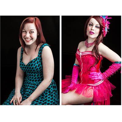 Burlesque-Tänzerinnen Bei Tag und Nacht