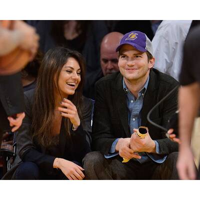 Ashton Kutcher & Mila Kunis: Kiss Cam bei den Lakers 