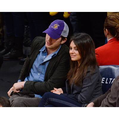 Ashton Kutcher & Mila Kunis: Kiss Cam bei den Lakers 