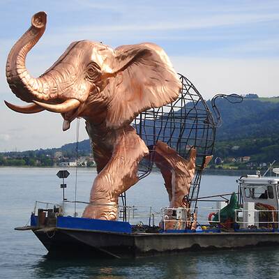 Bregenz: Aufbau für Verdis 