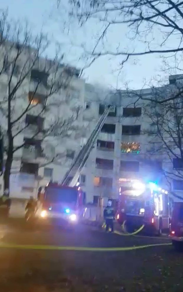 Riesige schwarze Rauchsäule über Wien