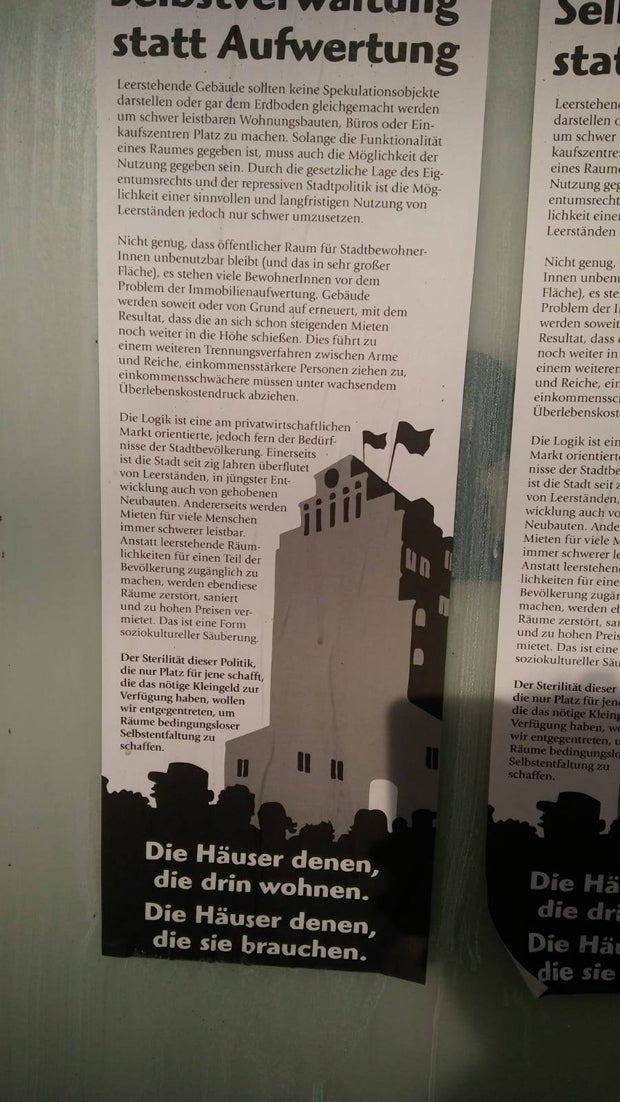 Vegane Anarchos besetzen Haus: Polizei will räumen