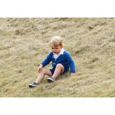 Herzogin Kate und Prinz George beim Polospiel 