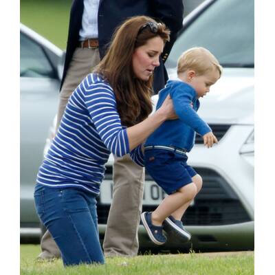 Herzogin Kate und Prinz George beim Polospiel 