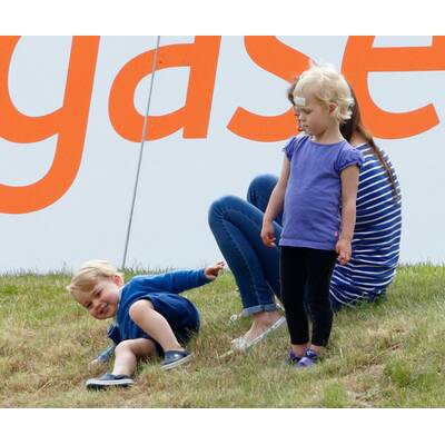 Herzogin Kate und Prinz George beim Polospiel 