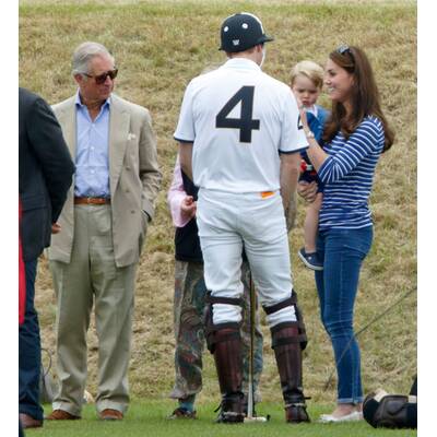Herzogin Kate und Prinz George beim Polospiel 