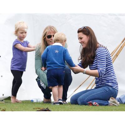 Herzogin Kate und Prinz George beim Polospiel 