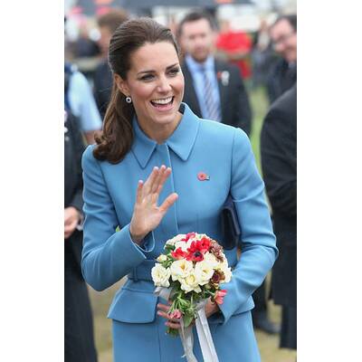 Herzogin Kate: perfekt gestylt Babyblau