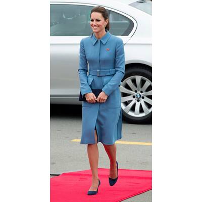 Herzogin Kate: perfekt gestylt Babyblau