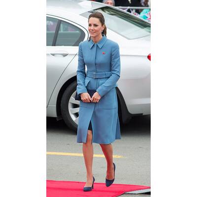 Herzogin Kate: perfekt gestylt Babyblau