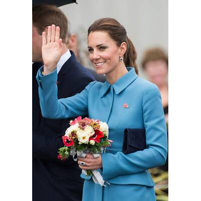 Herzogin Kate: perfekt gestylt Babyblau
