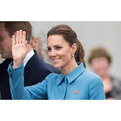 Herzogin Kate: perfekt gestylt Babyblau