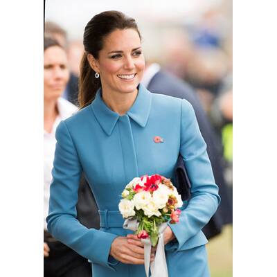 Herzogin Kate: perfekt gestylt Babyblau