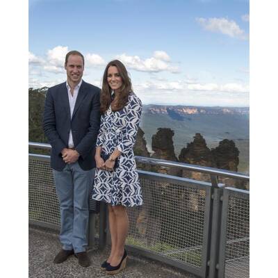 Herzogin Kate im Diane von Fürstenberg-Kleid