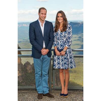 Herzogin Kate im Diane von Fürstenberg-Kleid