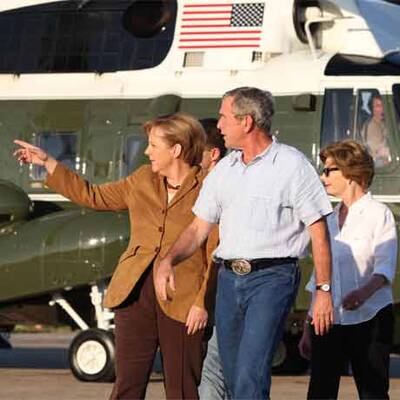 Treffen Bush Merkel