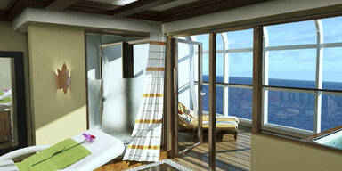 Erstes Schiff mit Wildwasserbahn