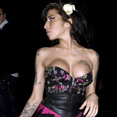 Amy lässt ihren neuen Busen blitzen