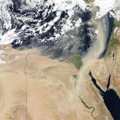 Satellitenbilder vom Sahara-Staub