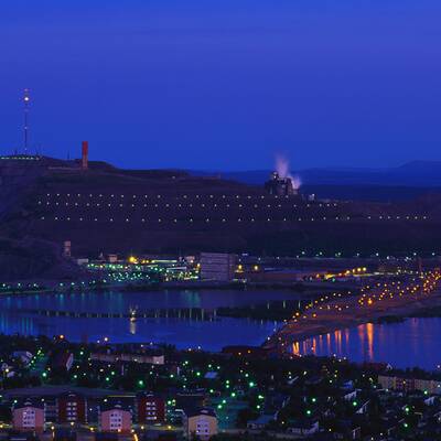 Blick auf den Hafen von Kiruna