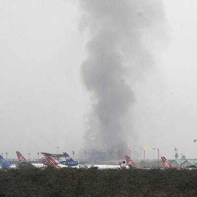 Flughafenbrand in Nairobi: Die Bilder