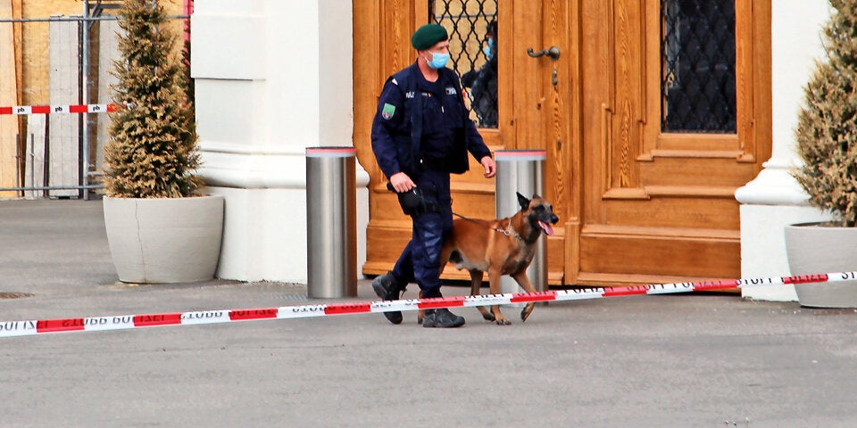 Bomebndrohung Spürhunde Hofburg