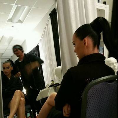 Backstage vor der Halftime Show