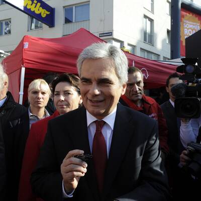 Werner Faymann am Tag vor der Wahl