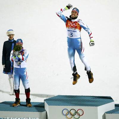 So feierten Mario Matt und Marcel Hirscher