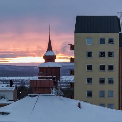 Blick auf den Hafen von Kiruna