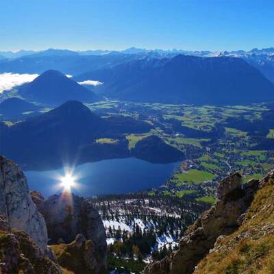 Wolkenloser Himmel im Ausseer Land