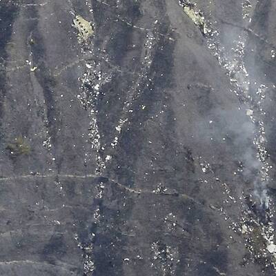 Die Wrackteile des Airbus