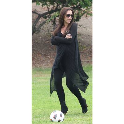 Posh: Auch am Fussball-Platz eine Styling-Queen 