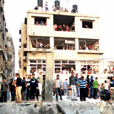 Hier zerstörten israelische Kampfflieger ein Wohnhaus.