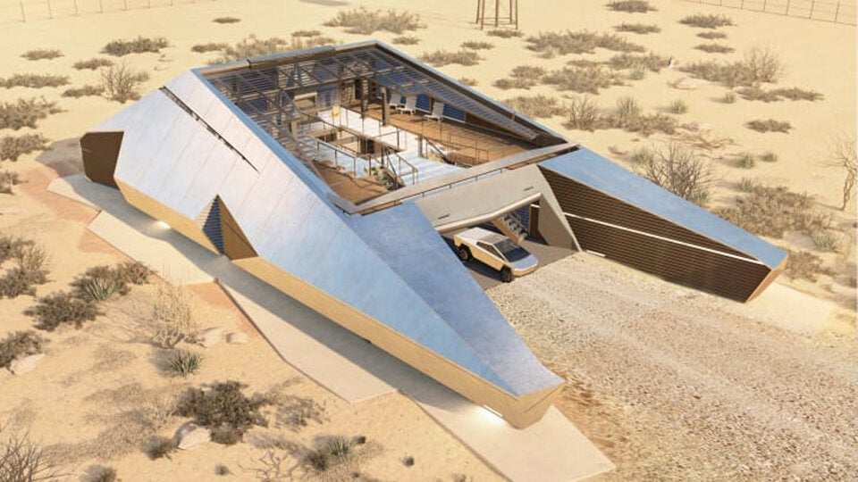 Das Haus zum Auto: Anti-Zombie-Bunker für Tesla-Fans