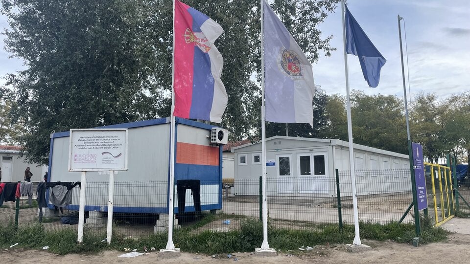 Flüchtlingskolonnen am Weg nach Österreich