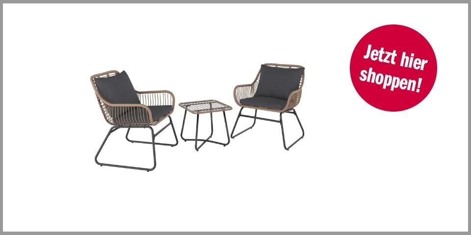 Shopping Channel Balkonfrühling Balkonmöbel-Set Willmar 3-teilig