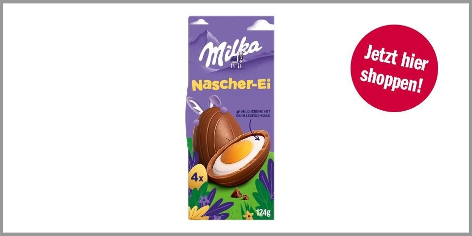 Milka Nascher-Ei (124 g) – für 3,70 Euro bei Amazon* 