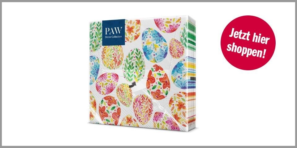 Shopping CH Osterdeko PAW Servietten Aquarell-Eier
