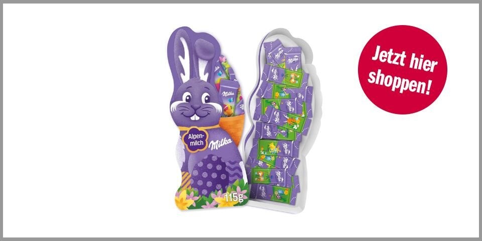 Milka Naps Schmunzelhase (115 g) – für 5,17 statt 5,43 Euro bei Amazon* 