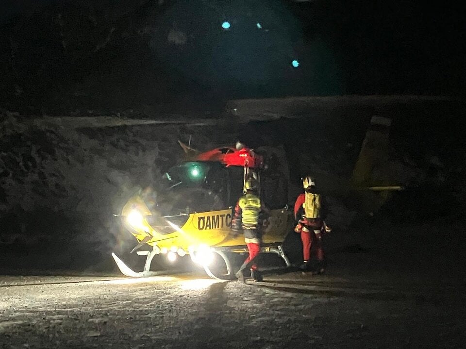 Deutsche Schneeschuhwanderer in der Nacht per Heli gerettet