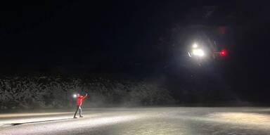 Deutsche Schneeschuhwanderer in der Nacht per Heli gerettet