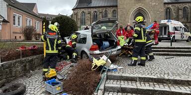 58-J&auml;hrige krachte gegen Kirchenmauer