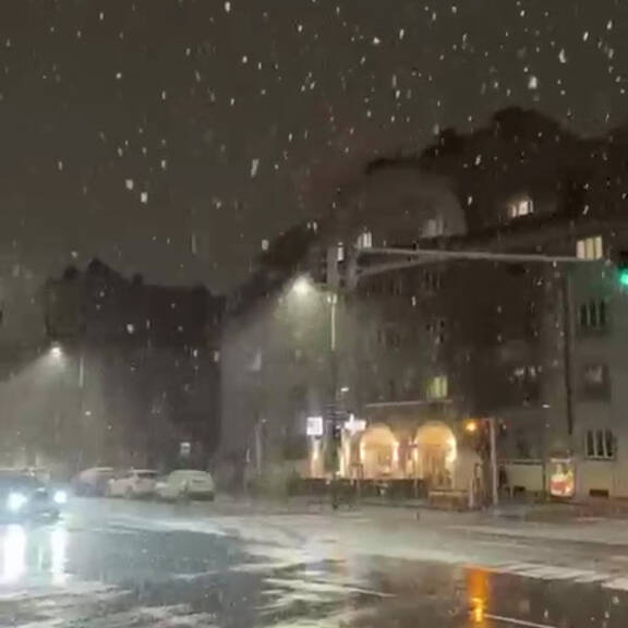 Dichter Schneefall in Wien