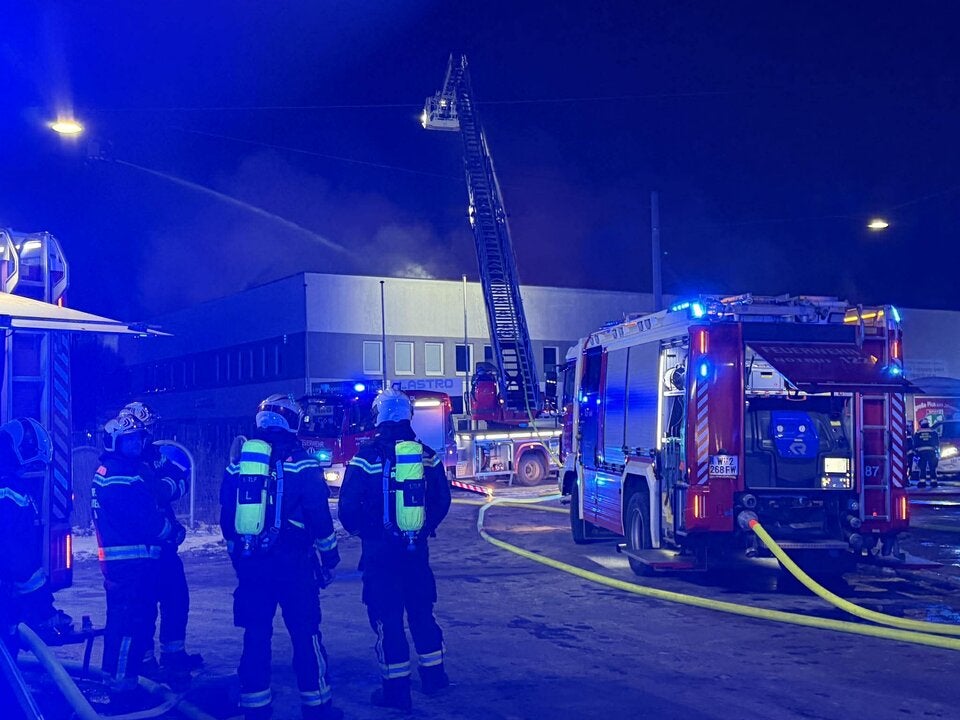 Großbrand Firma Wien